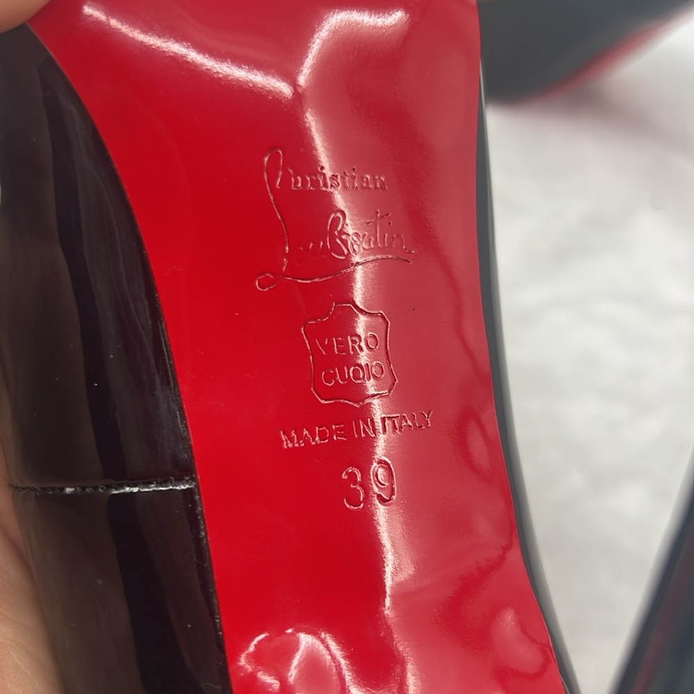 Christian Louboutin Black Patent Leather Heels - Picture 4 of 7